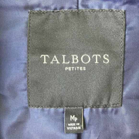 Talbots Womens Tartan Blue Purple Plaid Puffer Vest Full Zip Size Medium P - Picture 5 of 8
